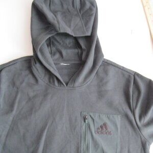 Adidas Men Embroidered logo chest Pocket Hoodie w/ Kangaroo pocket Green S (1475